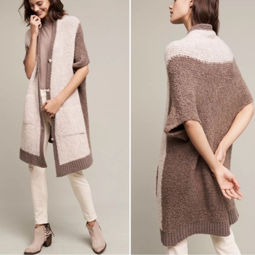Anthropologie Sleeping on Snow Oversized Cocoon Cardigan